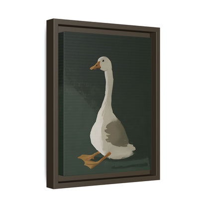 Framed Canvas - Sitting Goose in Spotlight