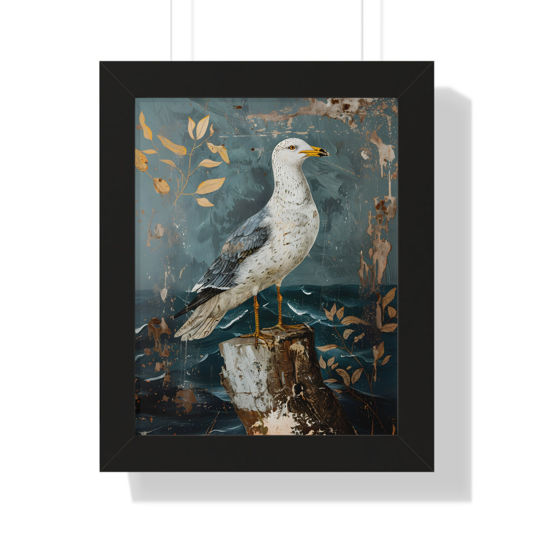 Framed Paper Print - Seagull’s Ocean Perch