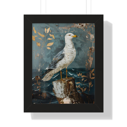 Framed Paper Print - Seagull’s Ocean Perch