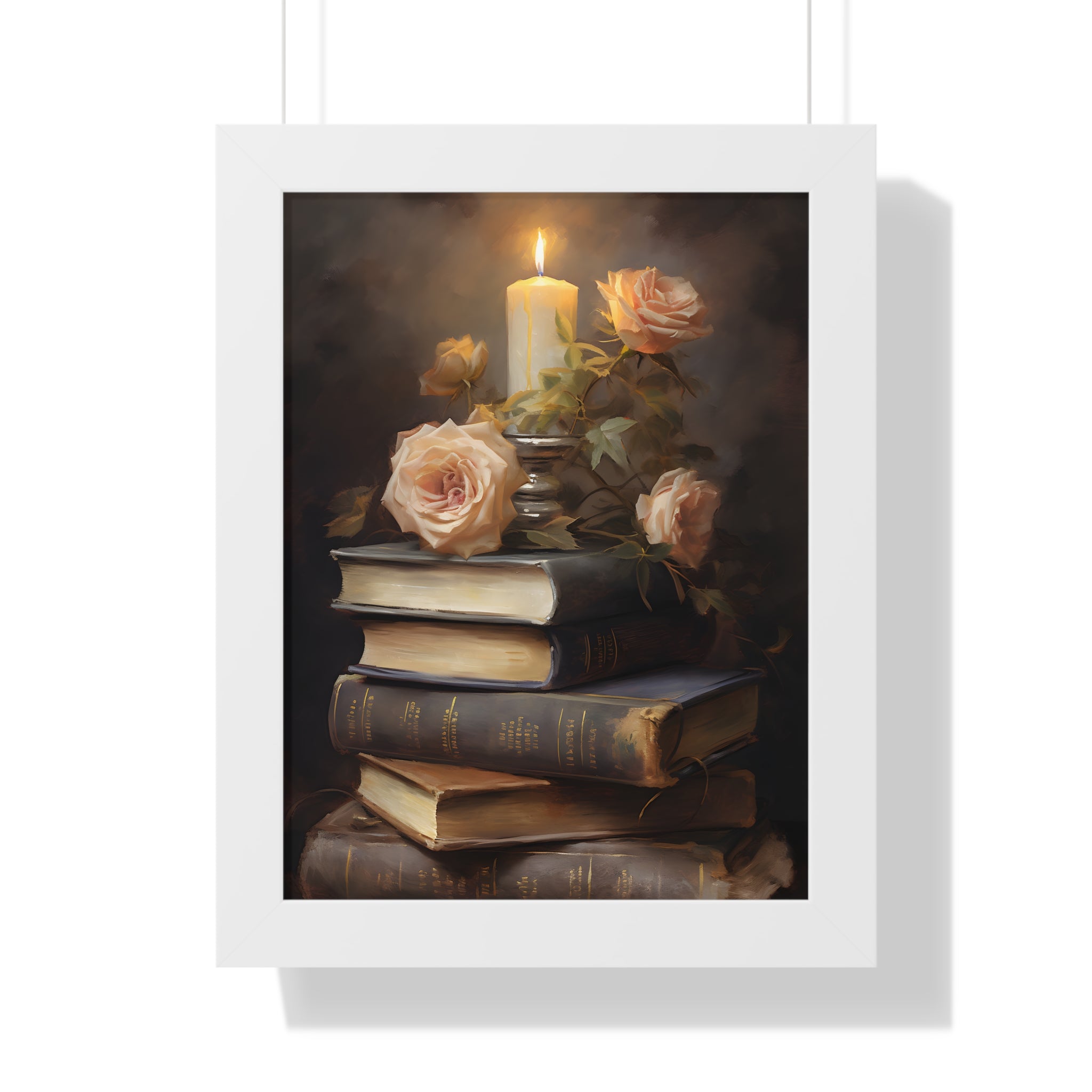 Framed Paper Print - Literary Rose Glow