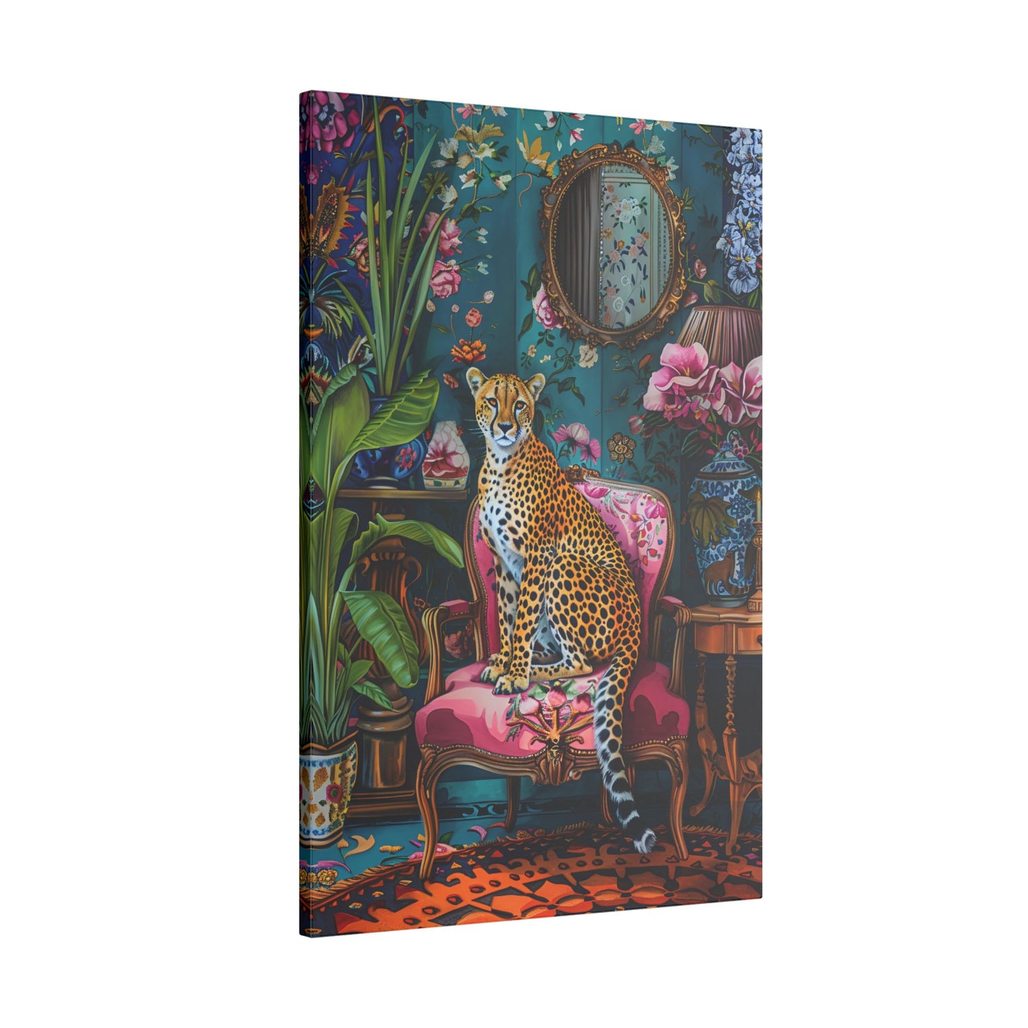 .75" Matte Canvas - Regal Cheetah Reverie