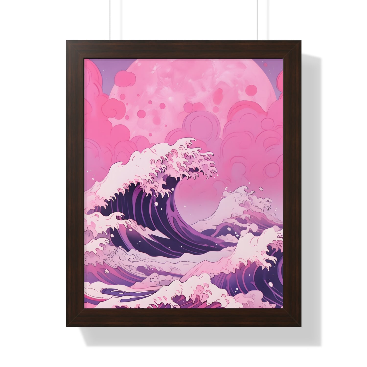 Framed Paper Print - Pink Moon Tide