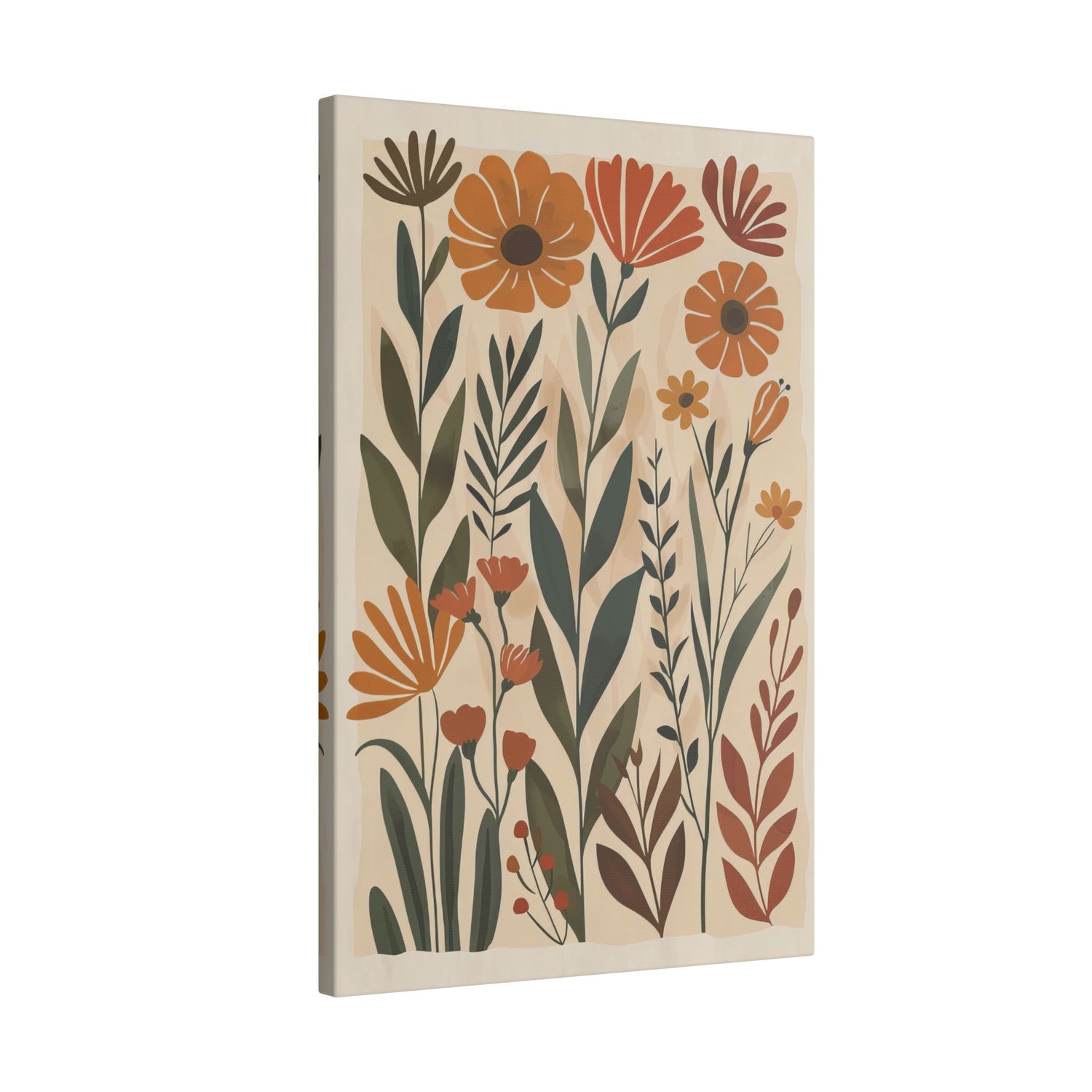 .75" Matte Canvas - Golden Meadow Boho Blooms