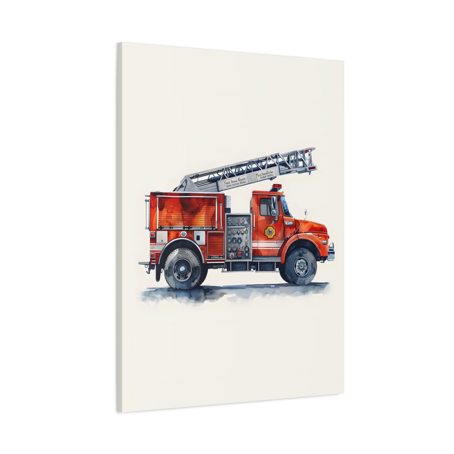 1.25" Matte Canvas - Ladder Firetruck Nursery