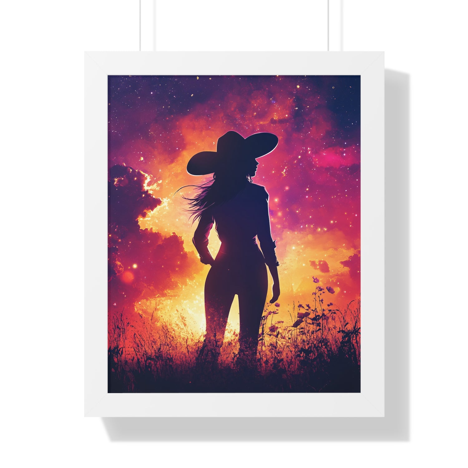 Framed Paper Print - Cosmic Cowgirl