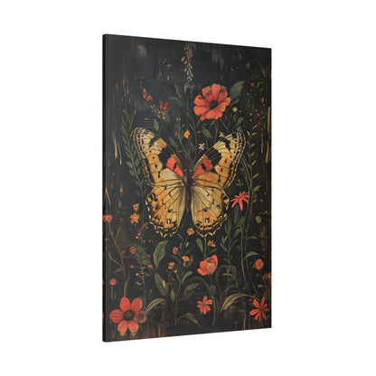 .75" Matte Canvas - Nocturnal Butterfly Garden