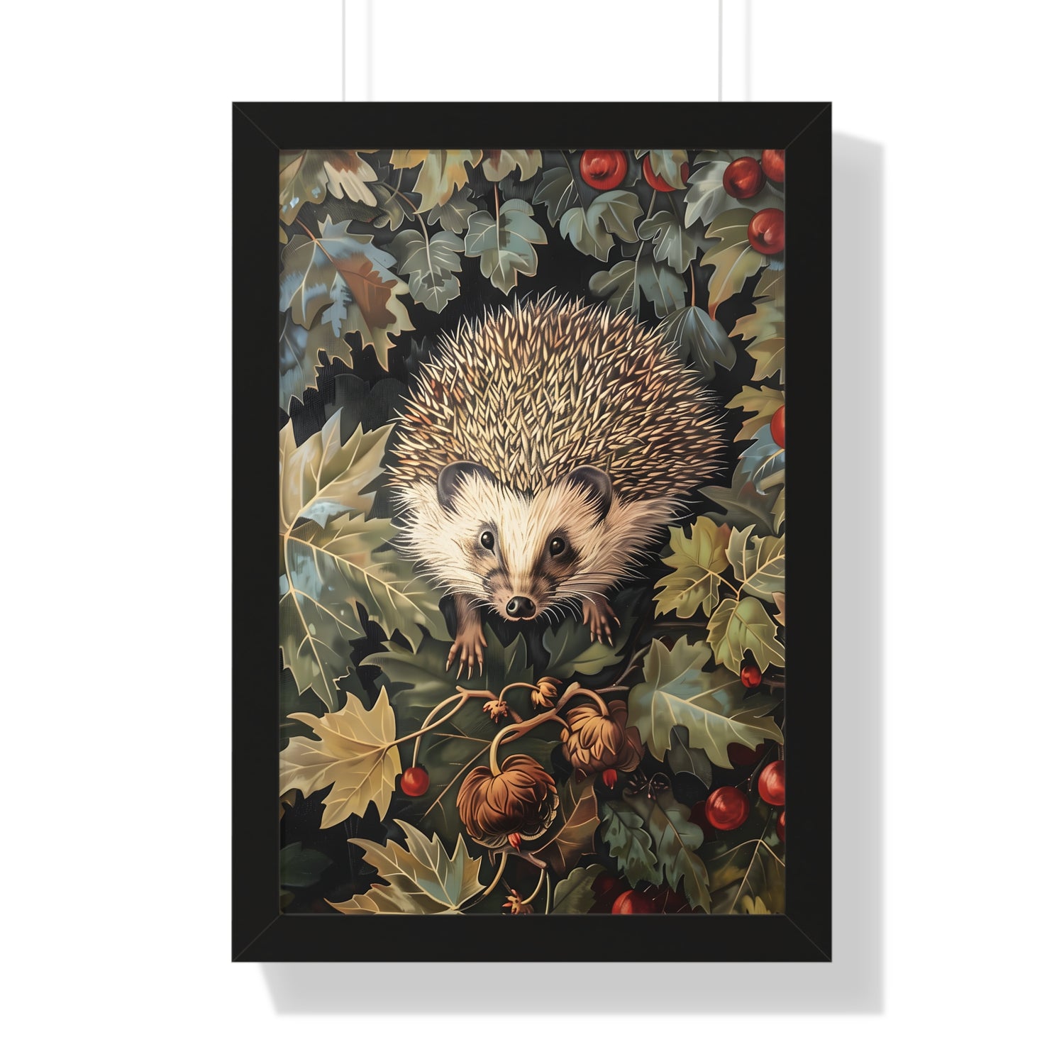 Framed Paper Print - Woodland Hedgehog Hideaway