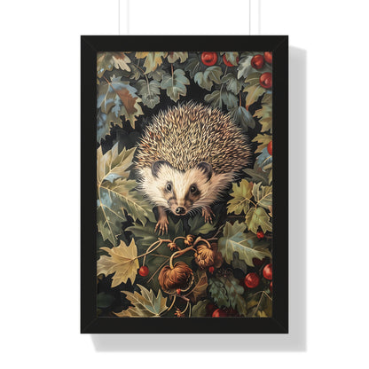 Framed Paper Print - Woodland Hedgehog Hideaway