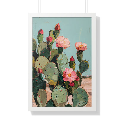 Framed Paper Print - Arizona Blooming Cactus Color