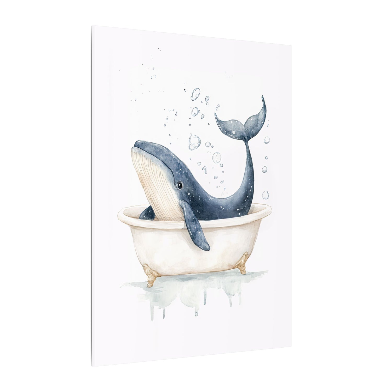 .75" Matte Canvas - Whale Tub Bubble Splash