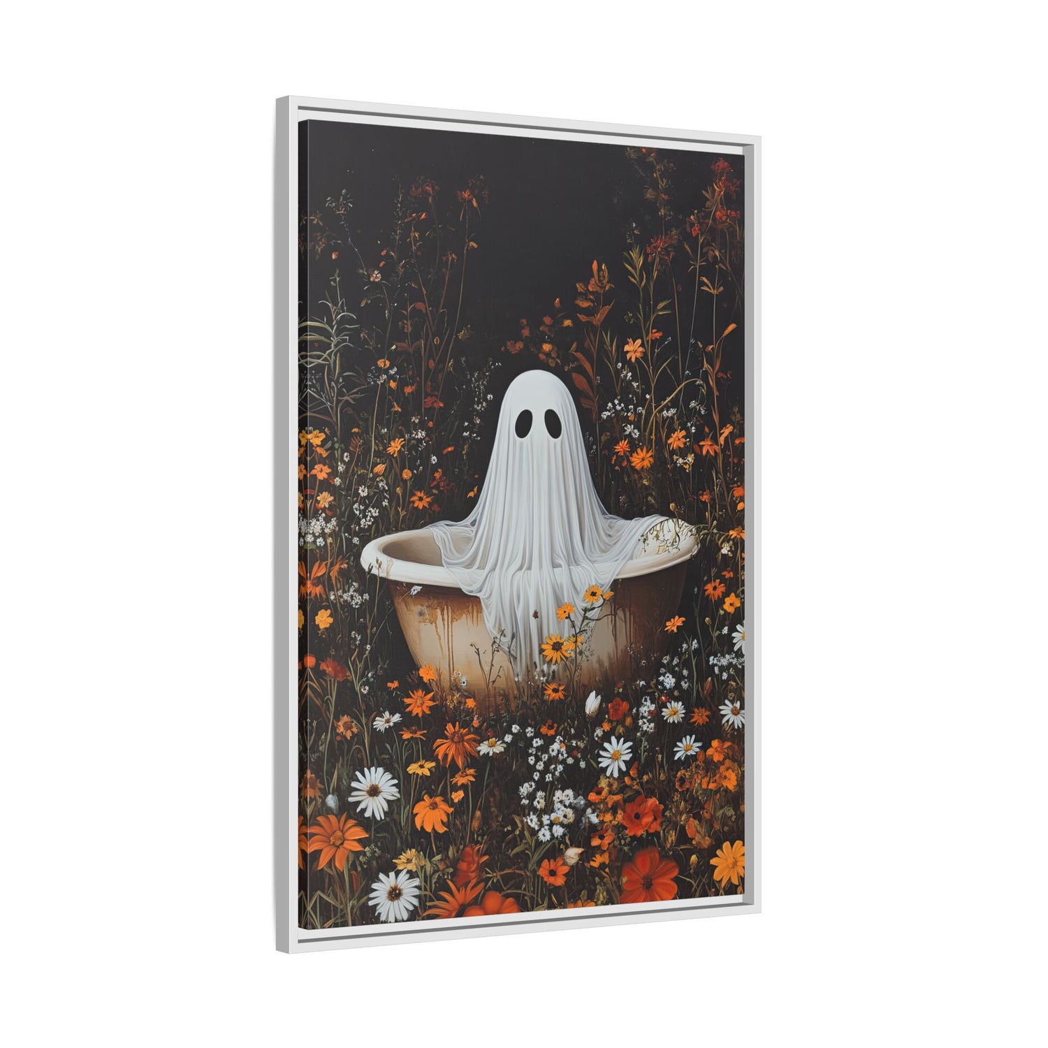 Framed Canvas - Wildflower Bathtub Ghost