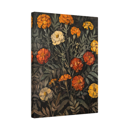 .75&quot; Matte Canvas - Marigold Midnight Garden