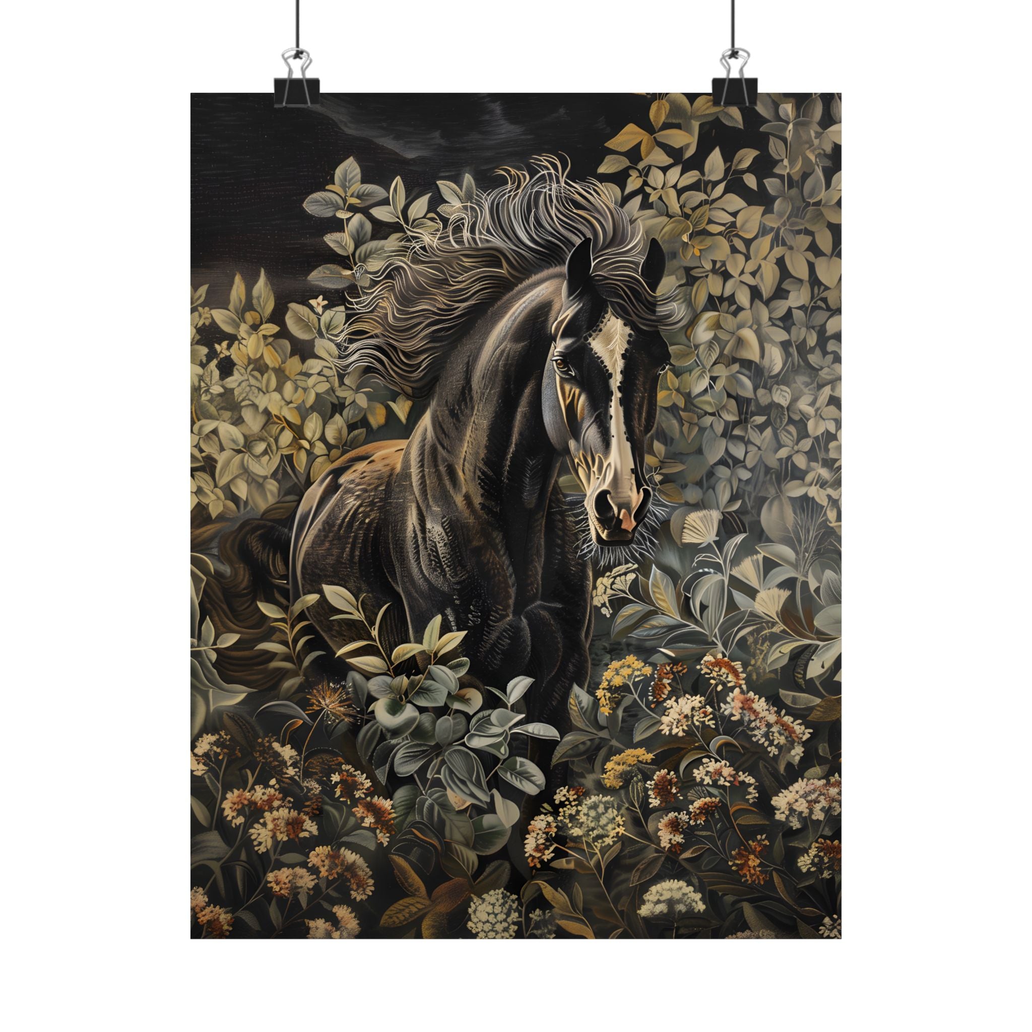 Equine Elegance in Twilight Bloom