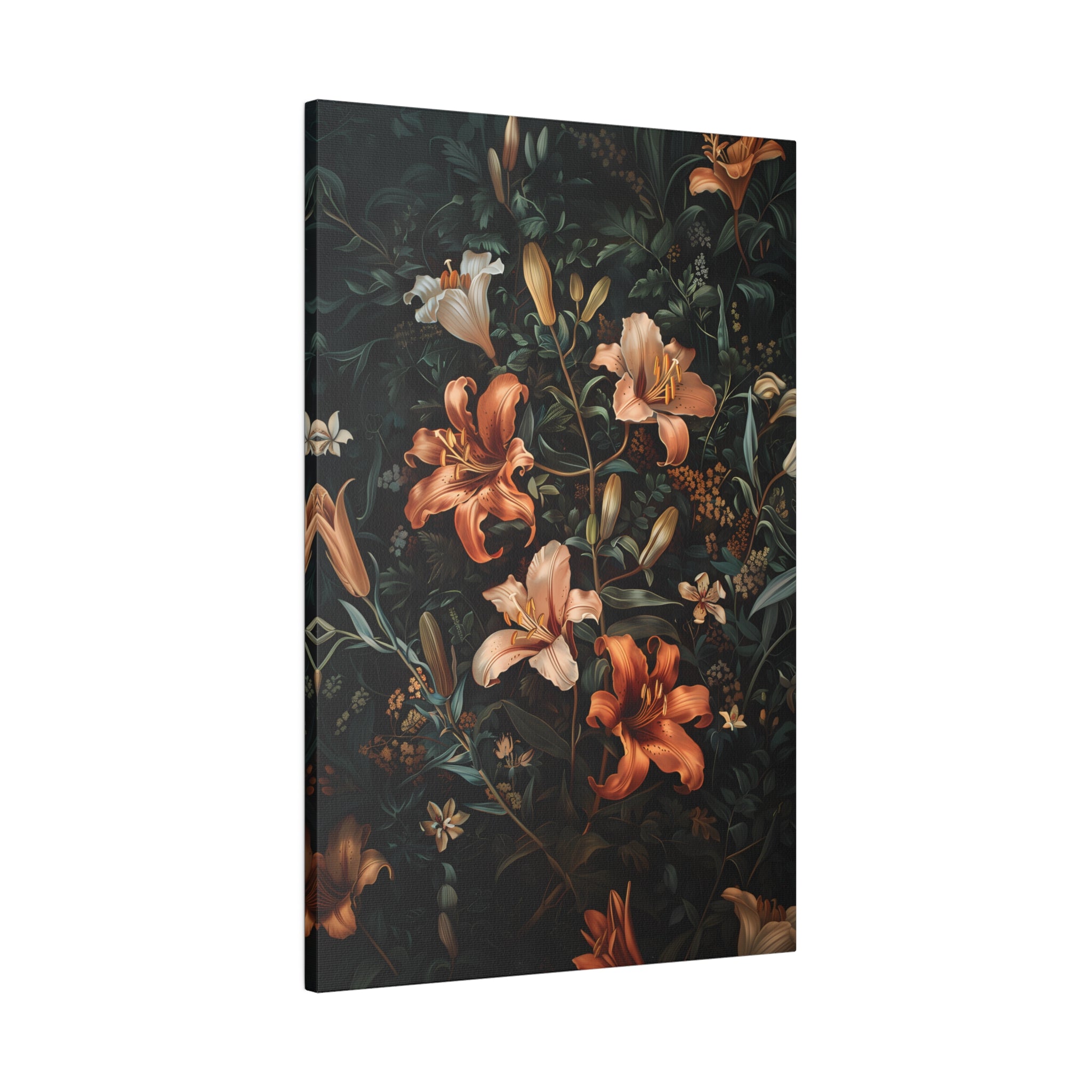 .75&quot; Matte Canvas - Elegant Blooming Lilies