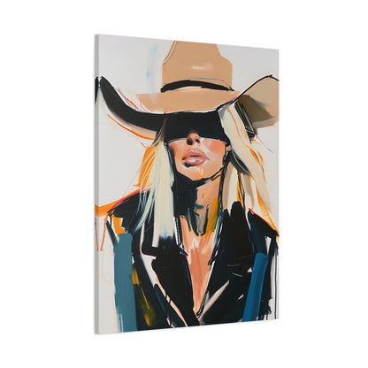 1.25" Matte Canvas - Blindfolded Cowgirl Charm