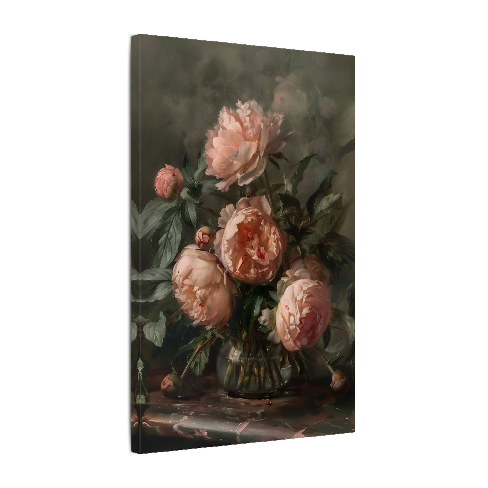 .75" Matte Canvas - Vintage Blush Peony Bouquet