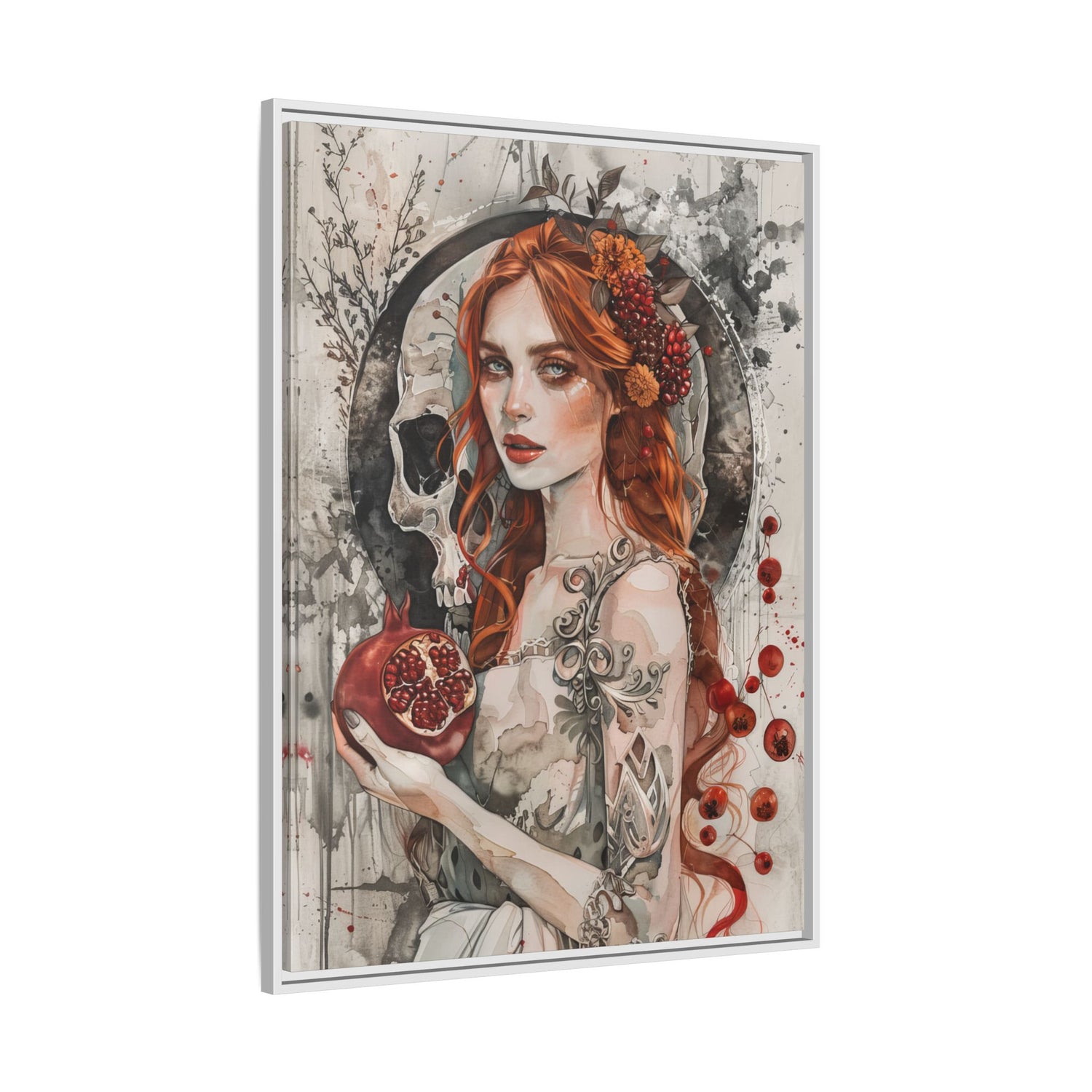 Framed Canvas - Persephone’s Pomegranate Curse