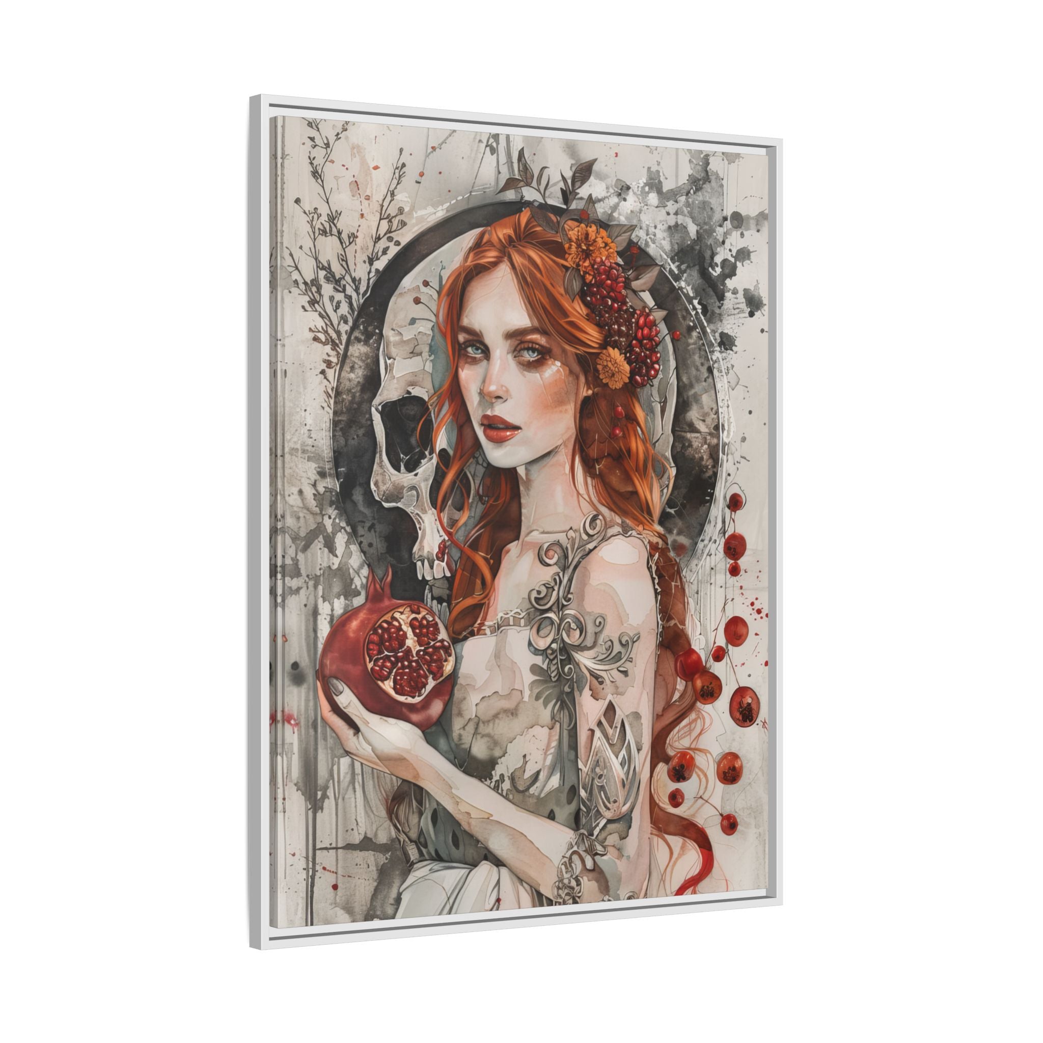 Framed Canvas - Persephone’s Pomegranate Curse