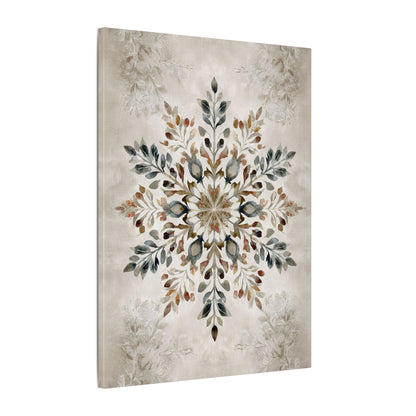 .75" Matte Canvas - Nordic Botanical Snowflake