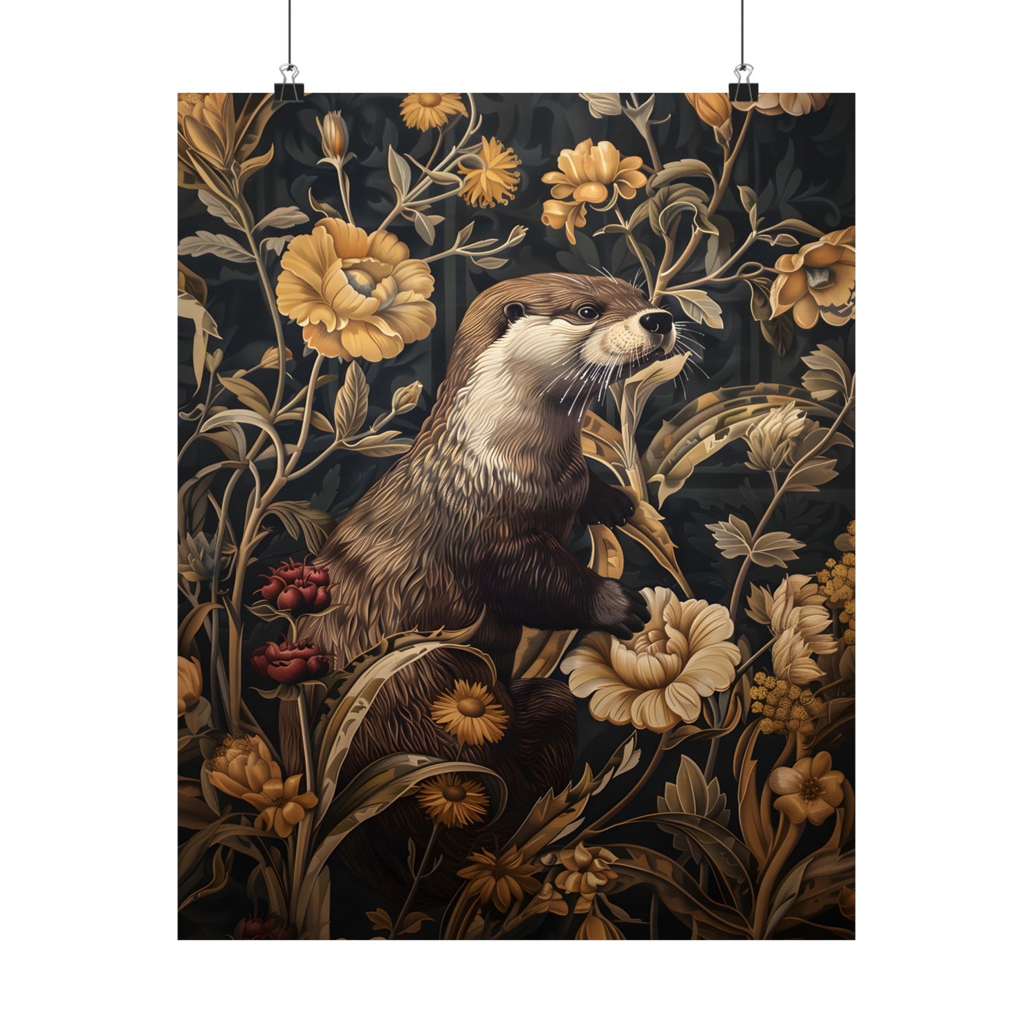 Otter in Floral Paradise