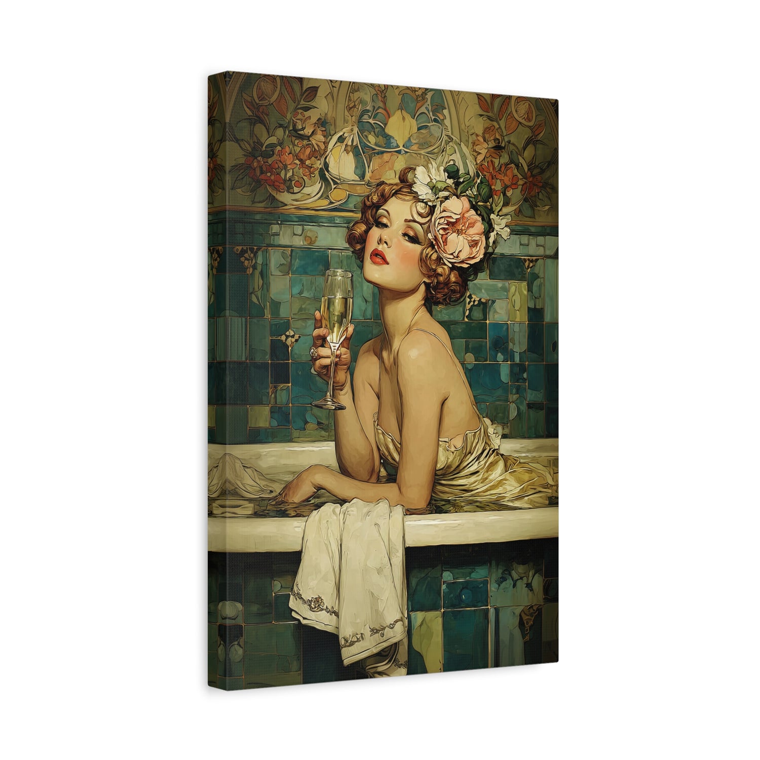 1.25" Matte Canvas - Champagne Bathtub Coquette