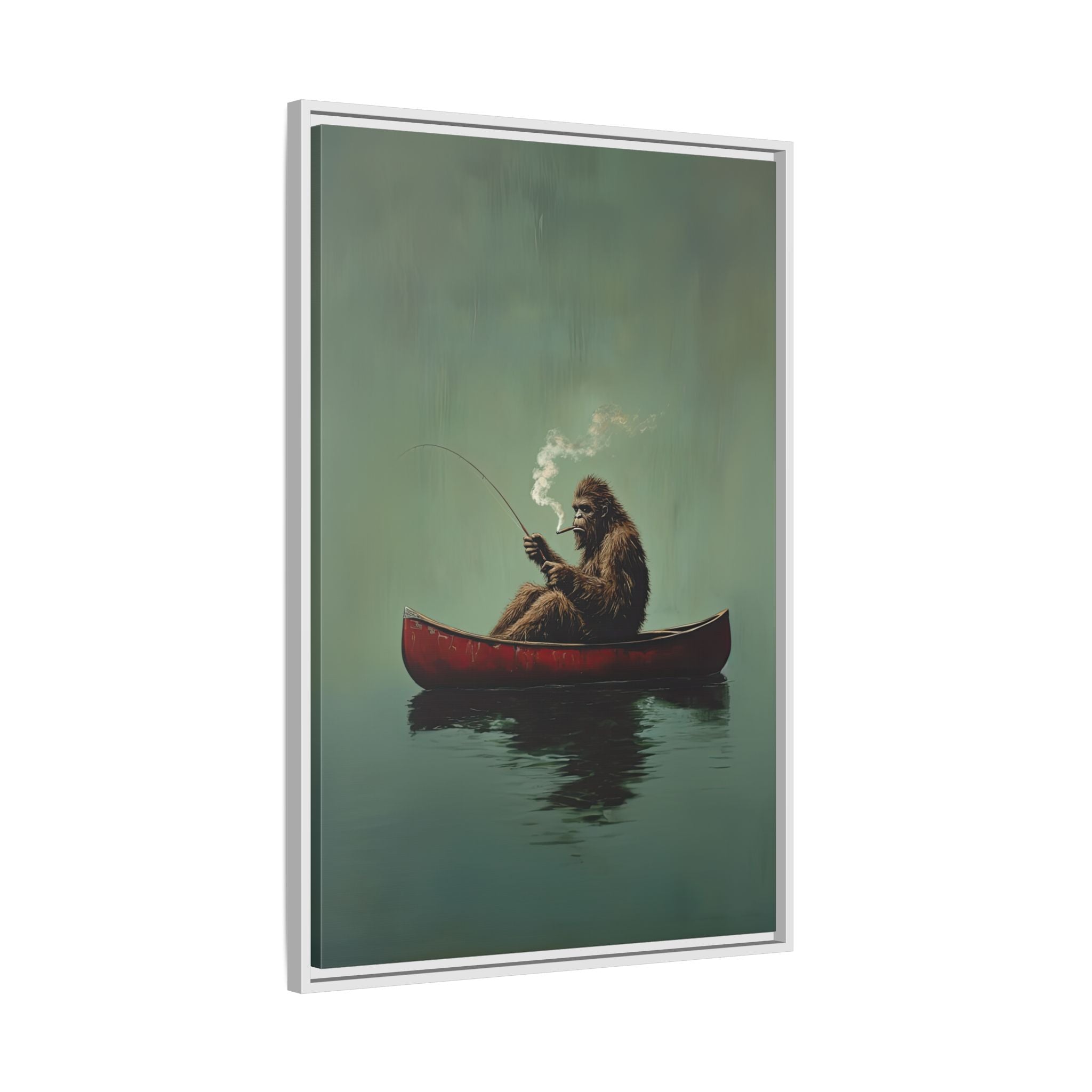 Framed Canvas - Bigfoot Canoe Adventure
