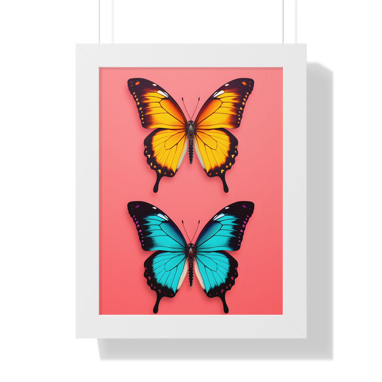 Framed Paper Print - Dueling Butterflies Wonder