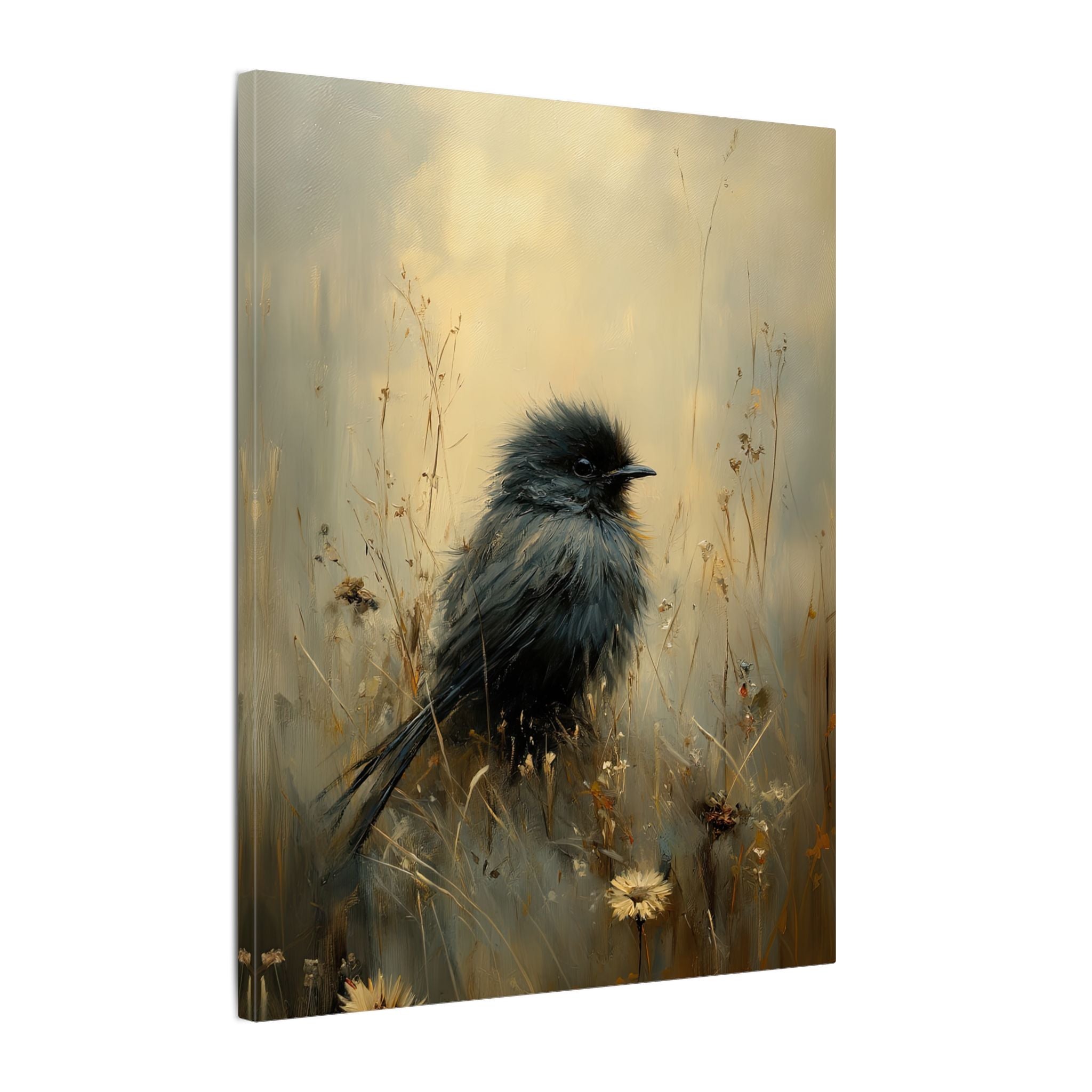 .75" Matte Canvas - Golden Meadow Bird