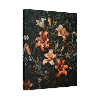 1.25" Matte Canvas - Elegant Blooming Lilies