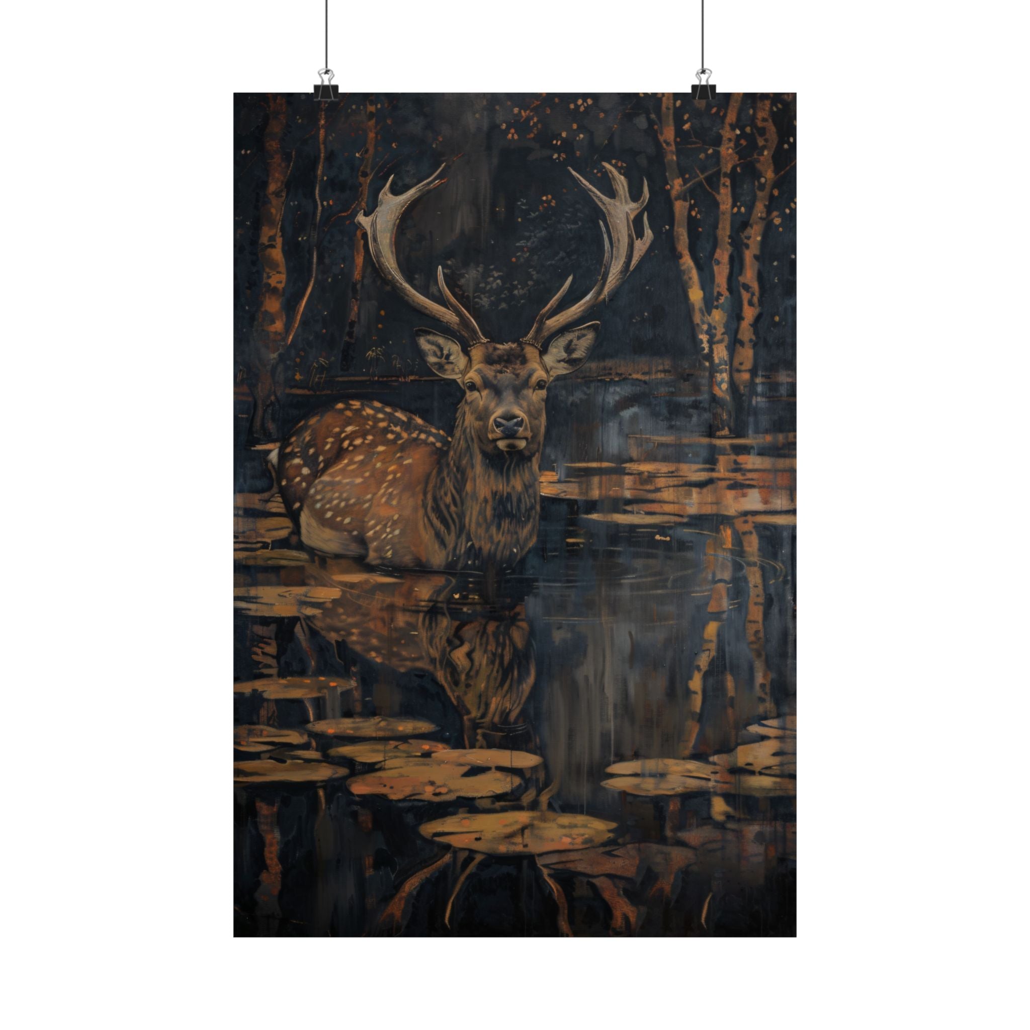 Twilight Stag Reflection