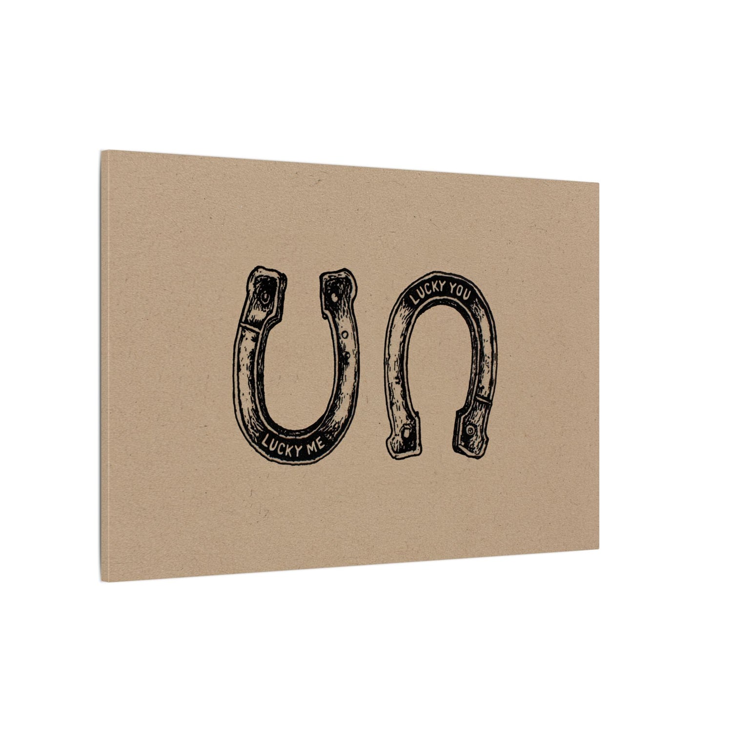 .75" Matte Canvas - Lucky Me Lucky You Horseshoes