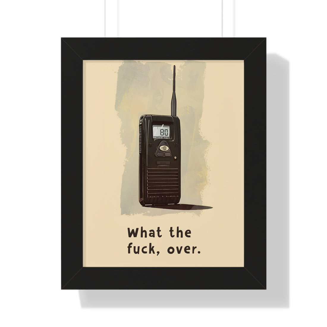 Framed Paper Print - Walkie Talkie WTF Moment
