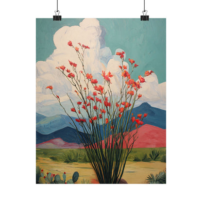 Ocotillo Cactus Desert Bloom