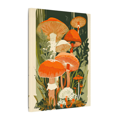 .75" Matte Canvas - Groovy Woodland Mushrooms