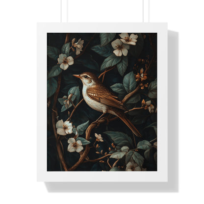 Framed Paper Print - Serenade Among Blossoms