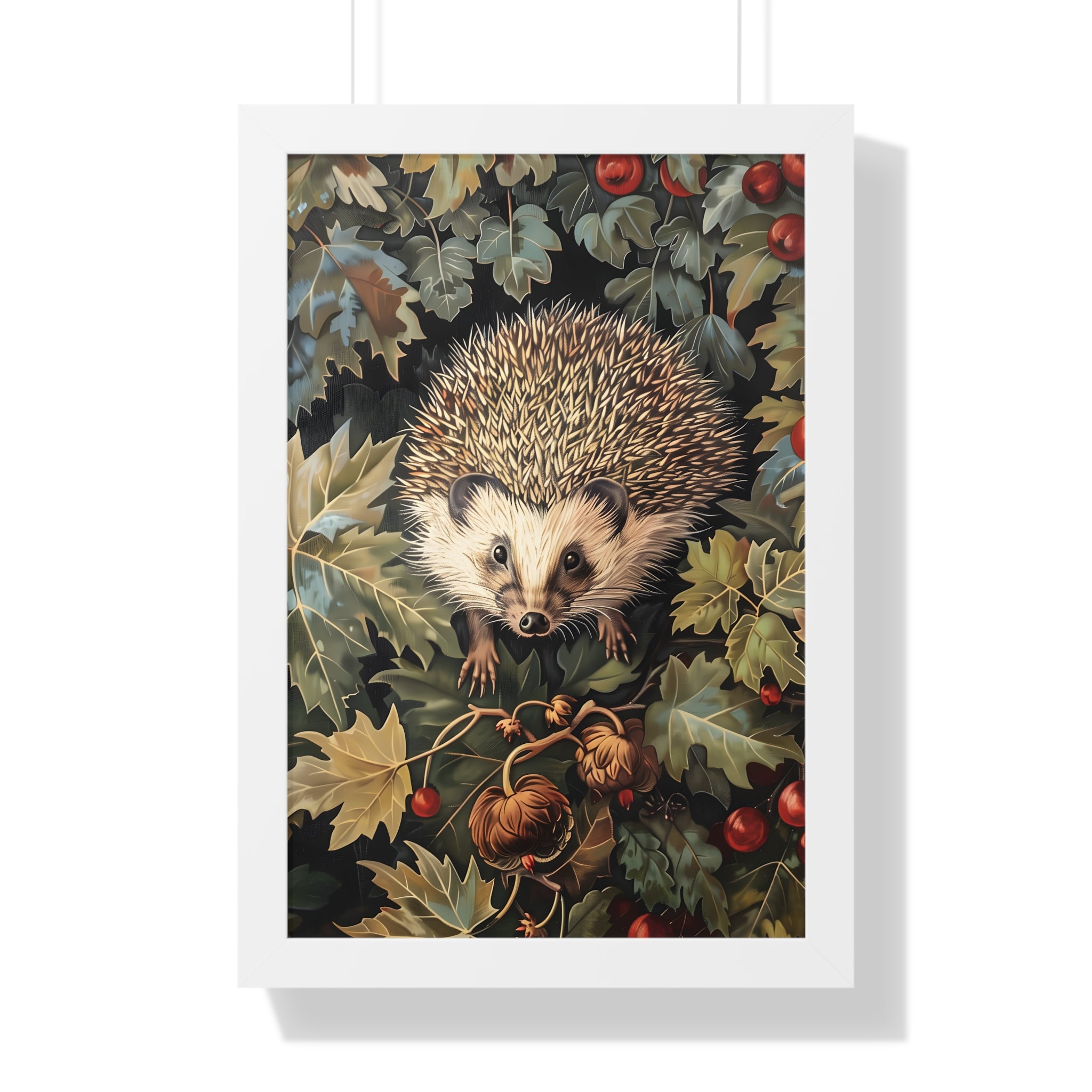 Framed Paper Print - Woodland Hedgehog Hideaway