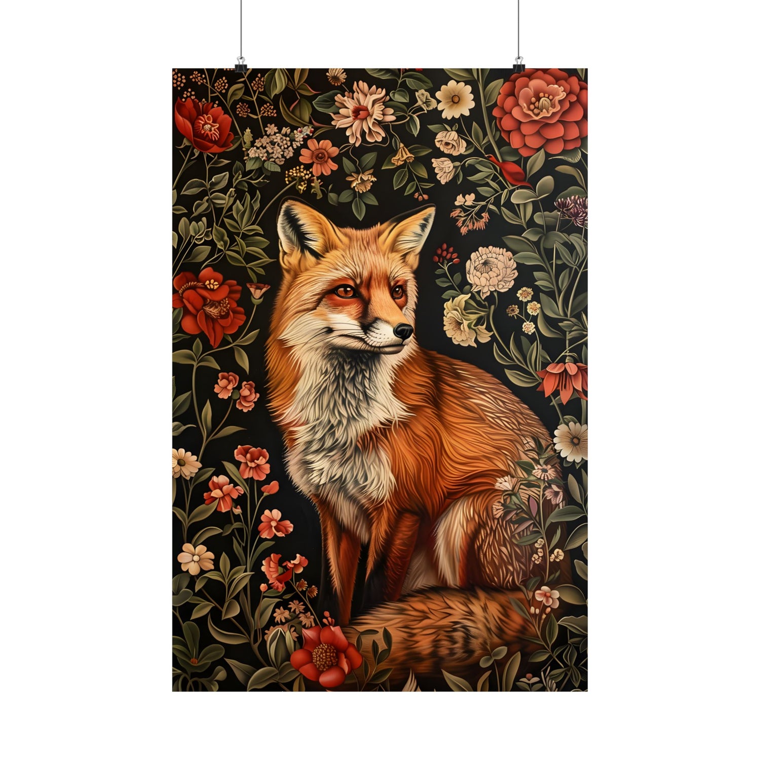 Fox Amongst Floral Whimsy