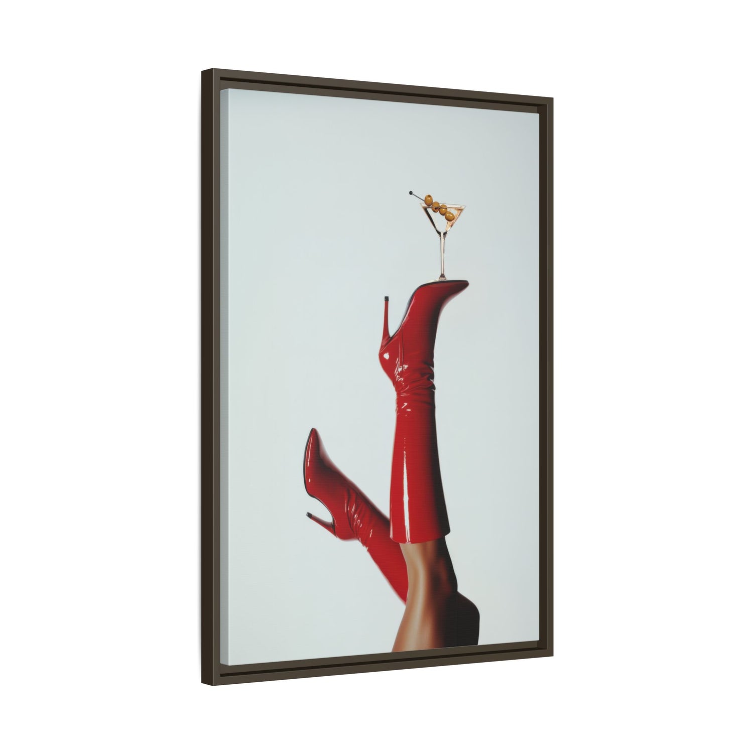 Framed Canvas - Cocktails &amp; Red Stilettos