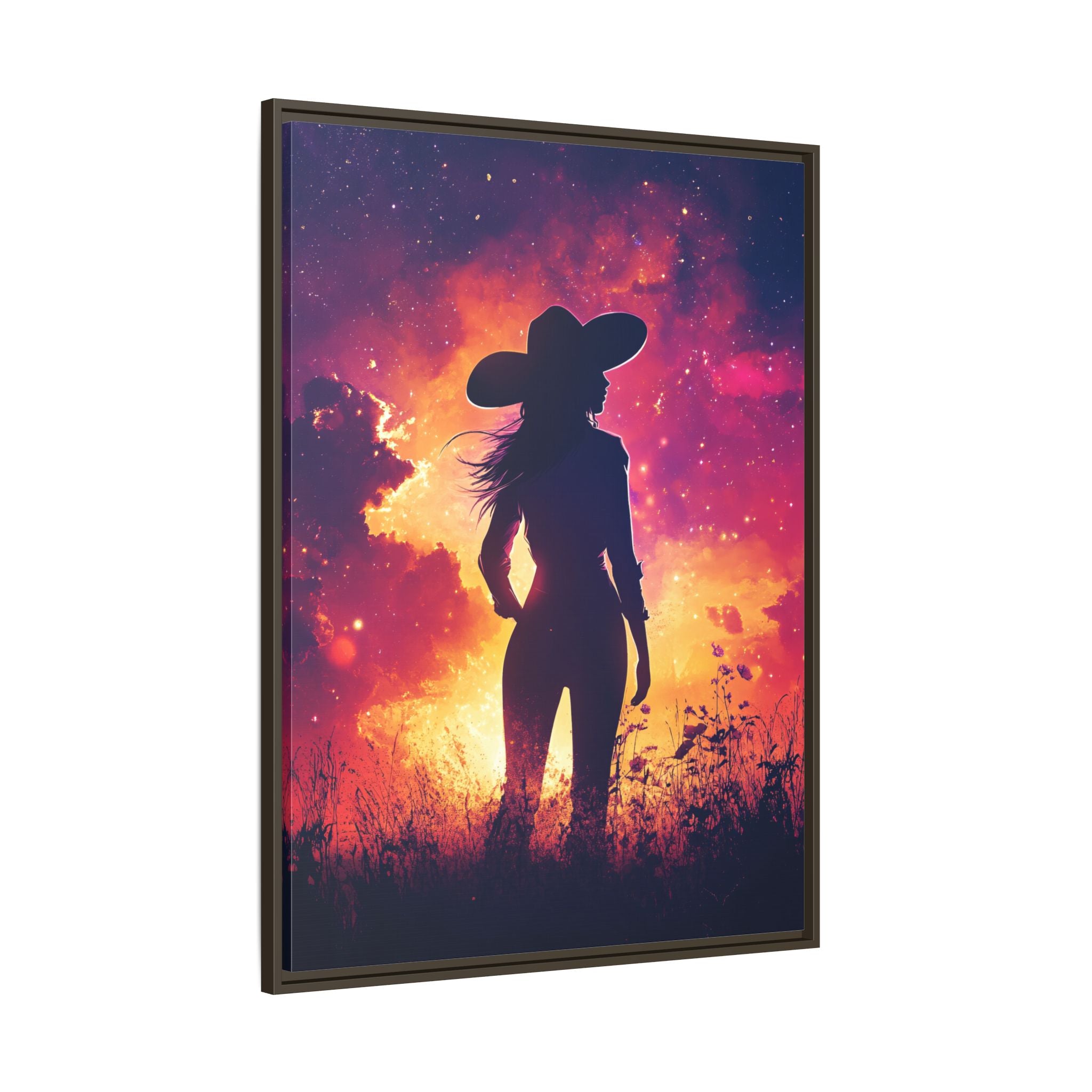 Framed Canvas - Cosmic Cowgirl