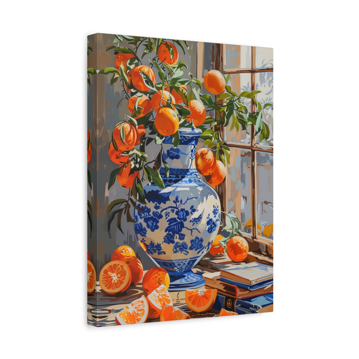 1.25" Matte Canvas - Sunlit Citrus &amp; Porcelain