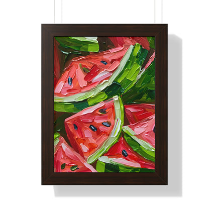 Framed Paper Print - Juicy Watermelon Slices