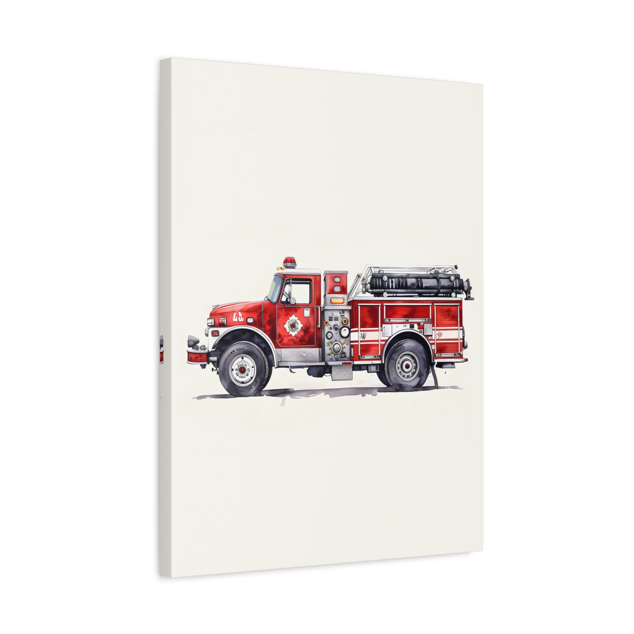 1.25" Matte Canvas - Classic Pumper Firetruck
