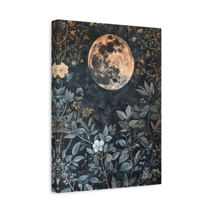 1.25" Matte Canvas - Midnight Moonlit Garden