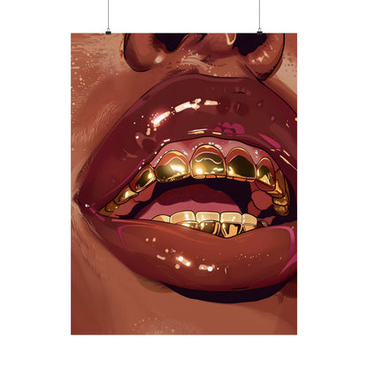 Gold Grills Glam Closeup