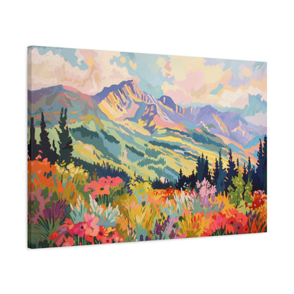 1.25" Matte Canvas - Rocky Mountain Wildflower Bliss