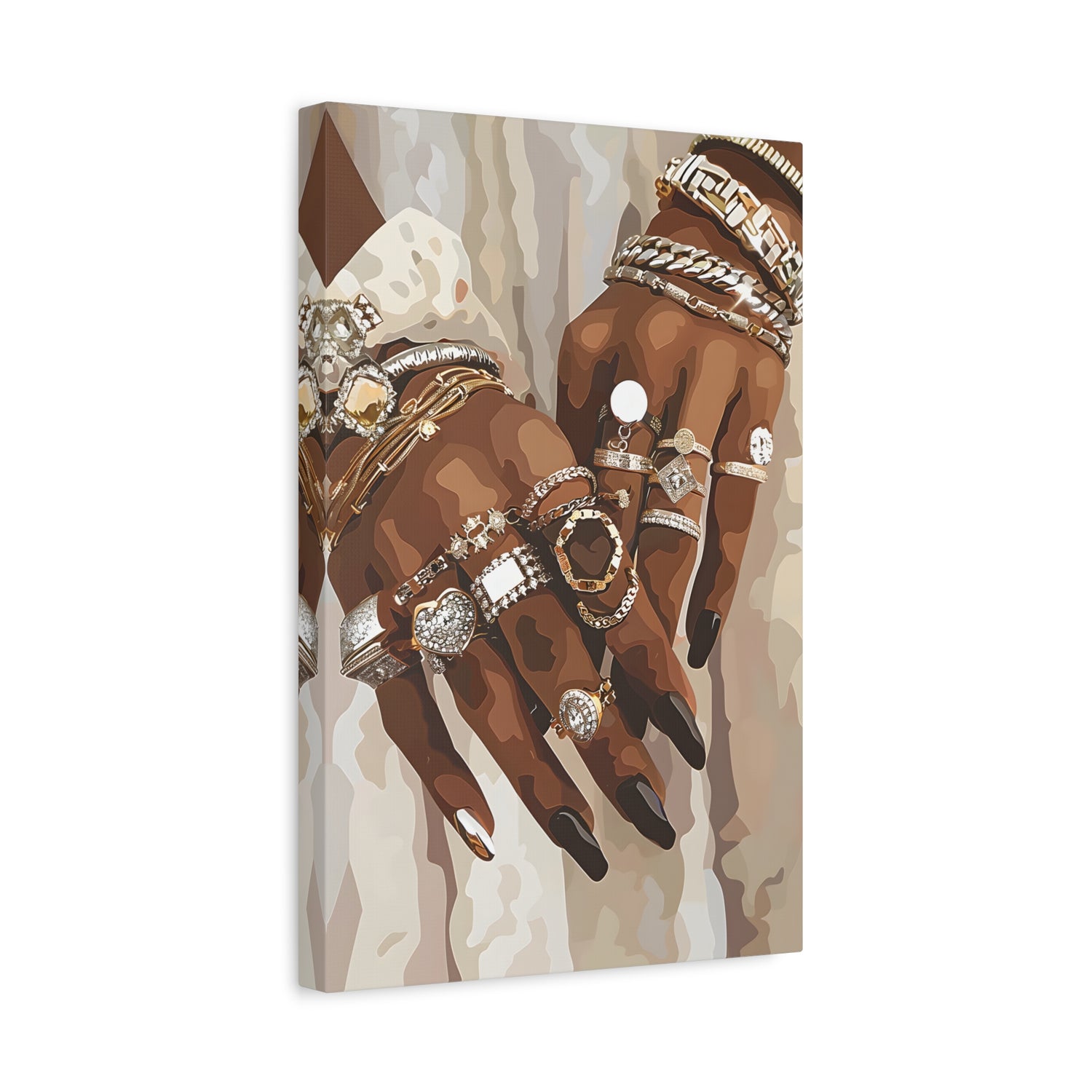 1.25" Matte Canvas - Layered Luxe Jewelry Hands