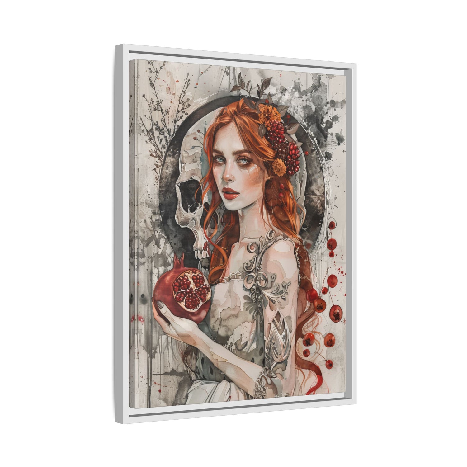 Framed Canvas - Persephone’s Pomegranate Curse