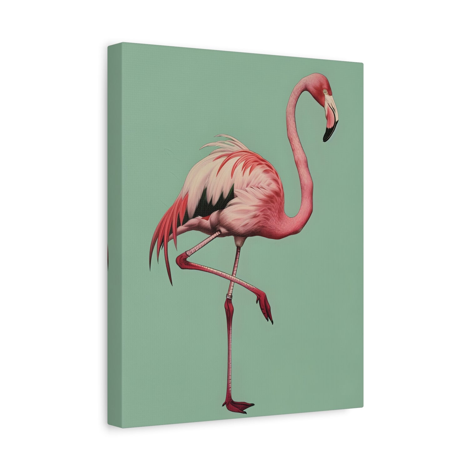 1.25" Matte Canvas - Pink Flamingo Tropical