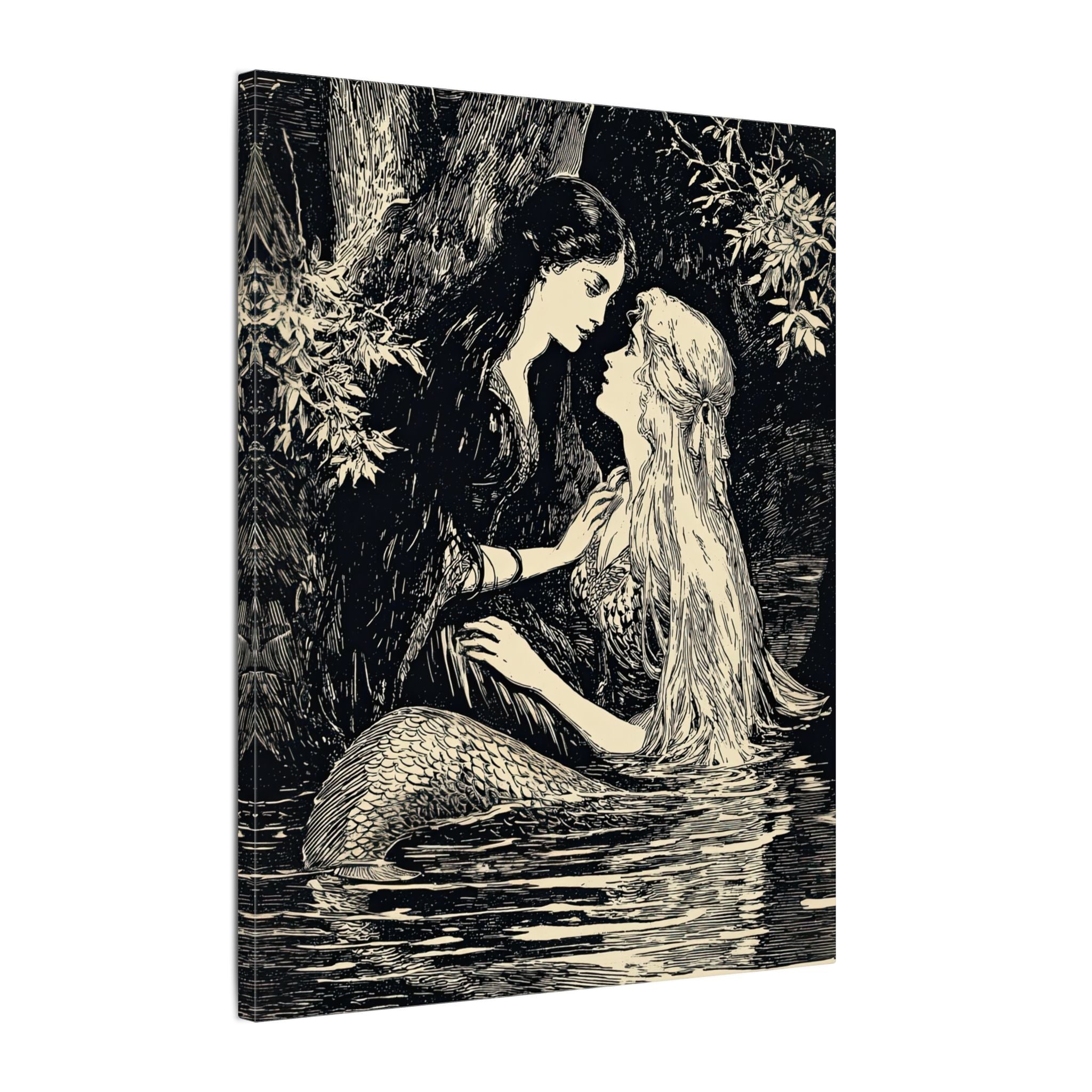 .75" Matte Canvas - Mermaid Fairy Midnight Kiss