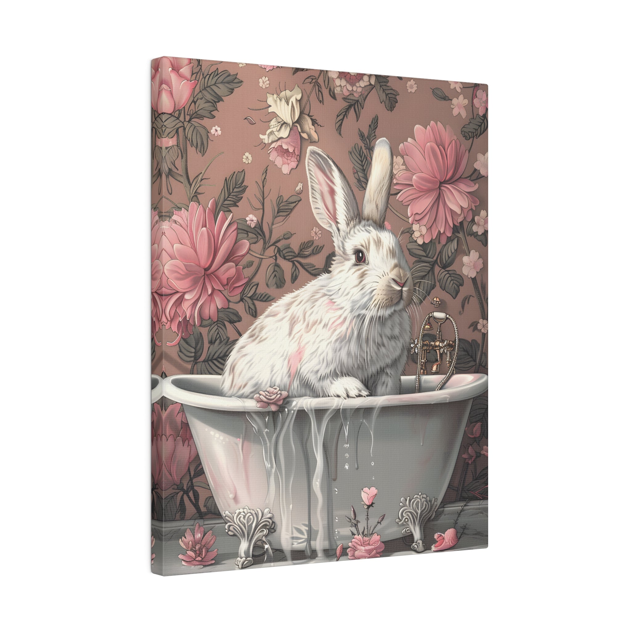 .75&quot; Matte Canvas - Bathing Bunny Bloom